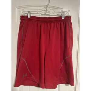 Under Armour Athletic Shorts Men's Size Large Red Loose Catalyst Basketball
